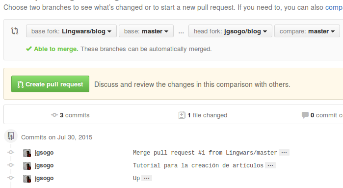 Confirm pull request